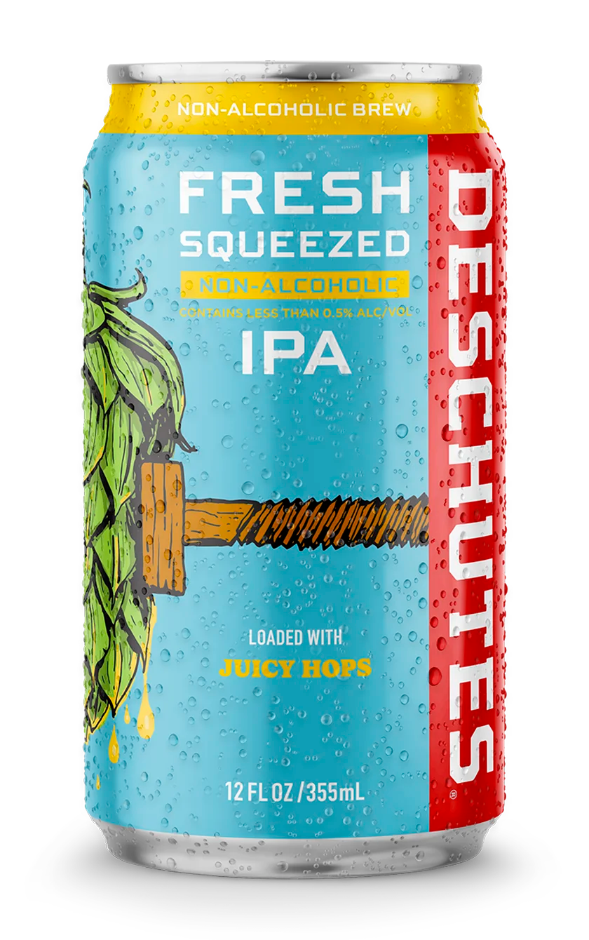 A photograph of the Fresh Squeezed Non-Alcoholic IPA can.