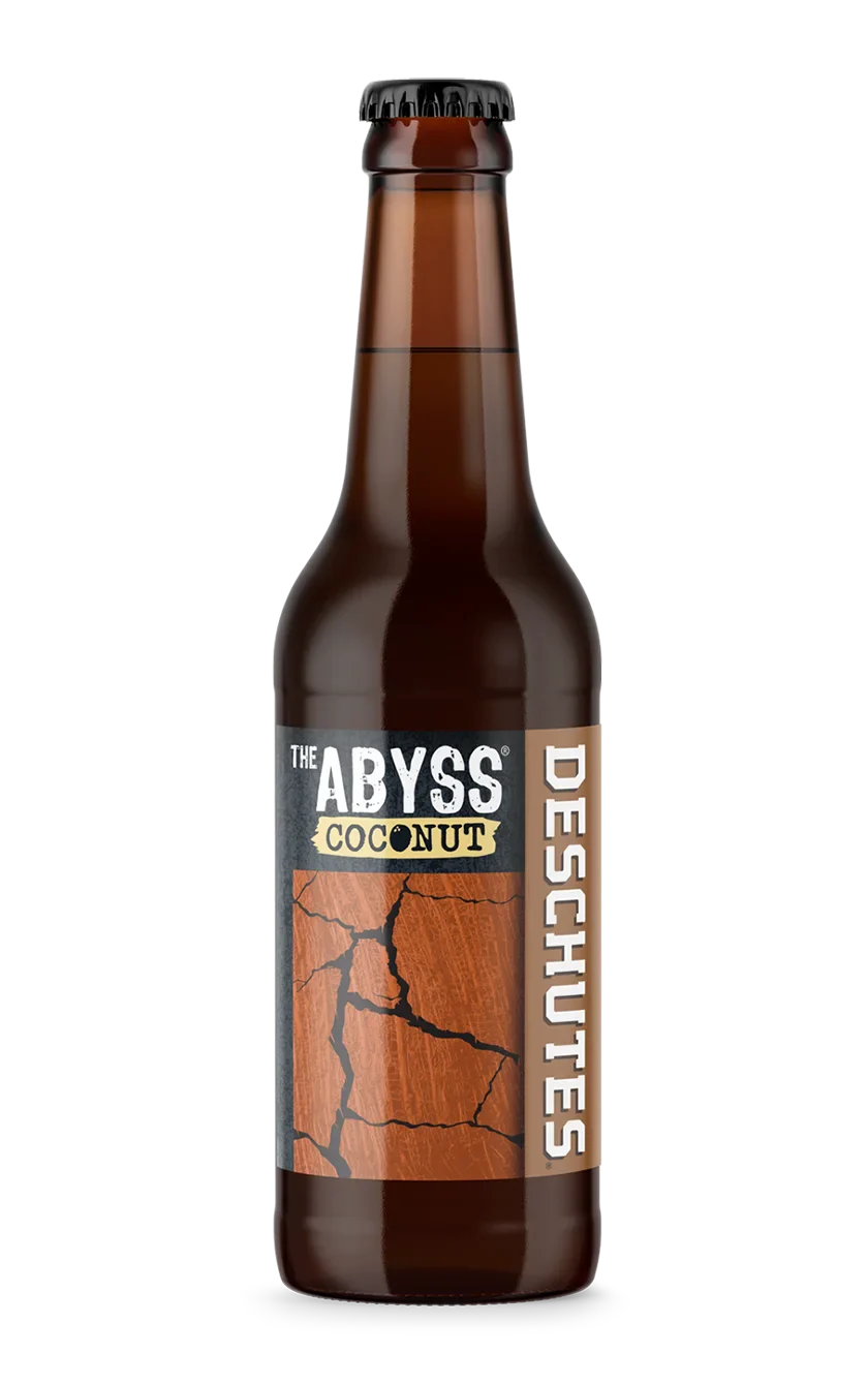 A photograph of the Abyss Coconut beer bottle.