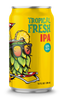 Can of Tropical Fresh IPA with a parrot illustration on a yellow background