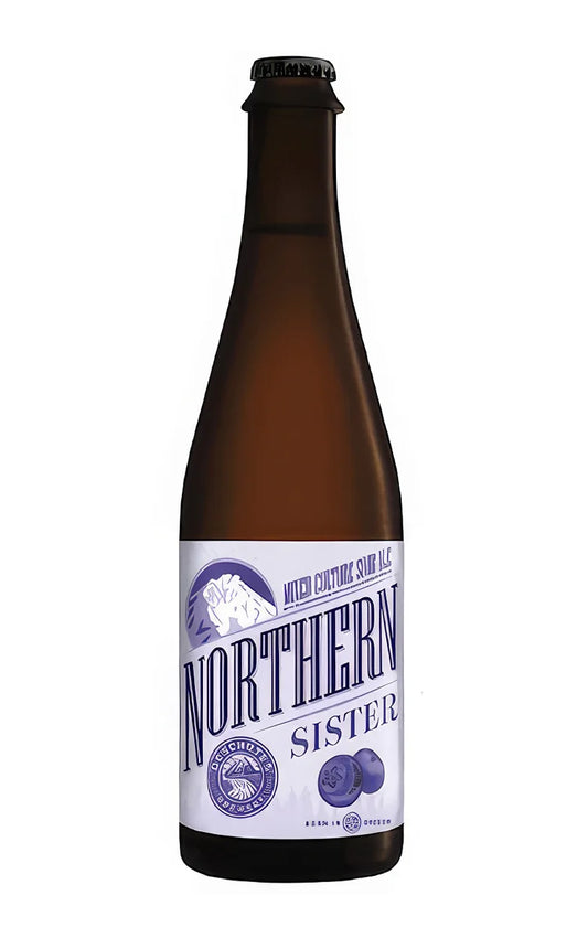 A photograph of the Northern Sister beer bottle.