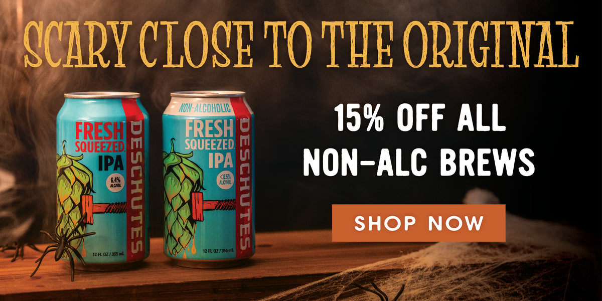 Scary Close To The Original non-alcoholic brew promo poster for 15% off
