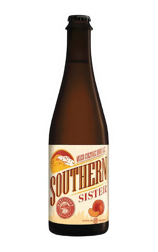 A photograph of the Southern Sister beer bottle.