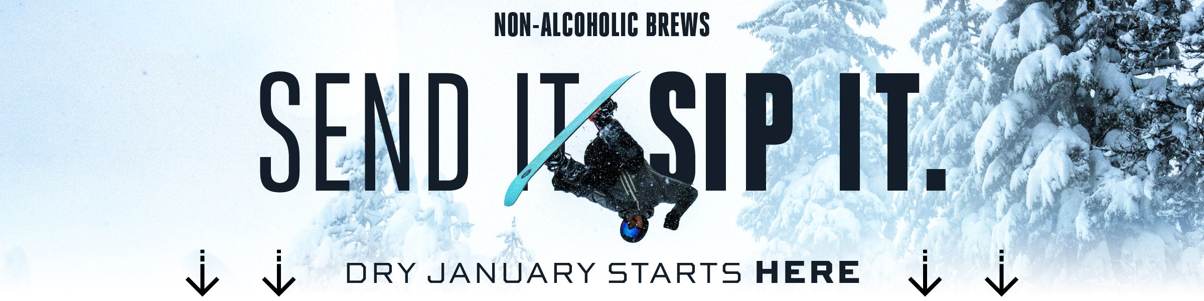 Non-Alcoholic Brews. Send It. Sip It. Dry January Starts Here.